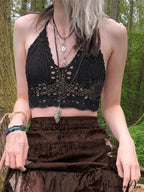 Halter Crochet Hollow Trendy Crop Tops image 17