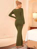 Halter Cut Graceful Out Bodycon Dress image 2