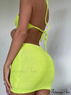 Halter Knitted Mini Dress image 4