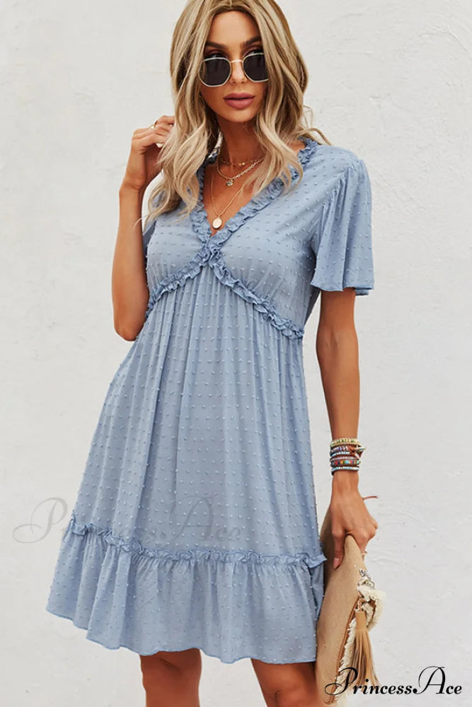 Halter Neck Cutout Trendy Front Solid Color Dress image 2