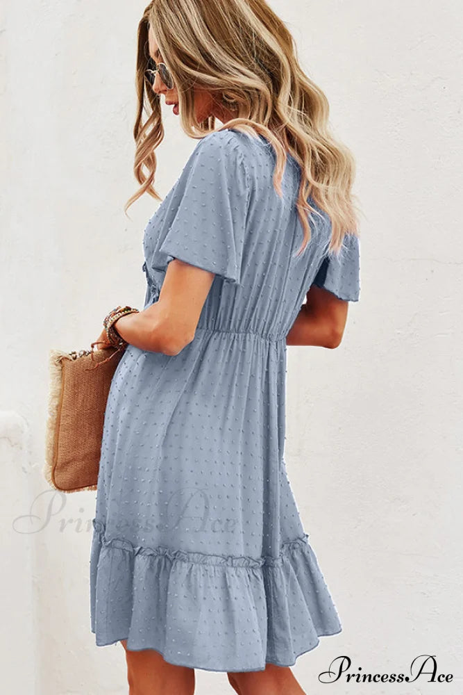 Halter Neck Cutout Trendy Front Solid Color Dress image 6