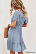 Halter Neck Cutout Trendy Front Solid Color Dress image 6