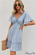 Halter Neck Cutout Trendy Front Solid Color Dress image 5