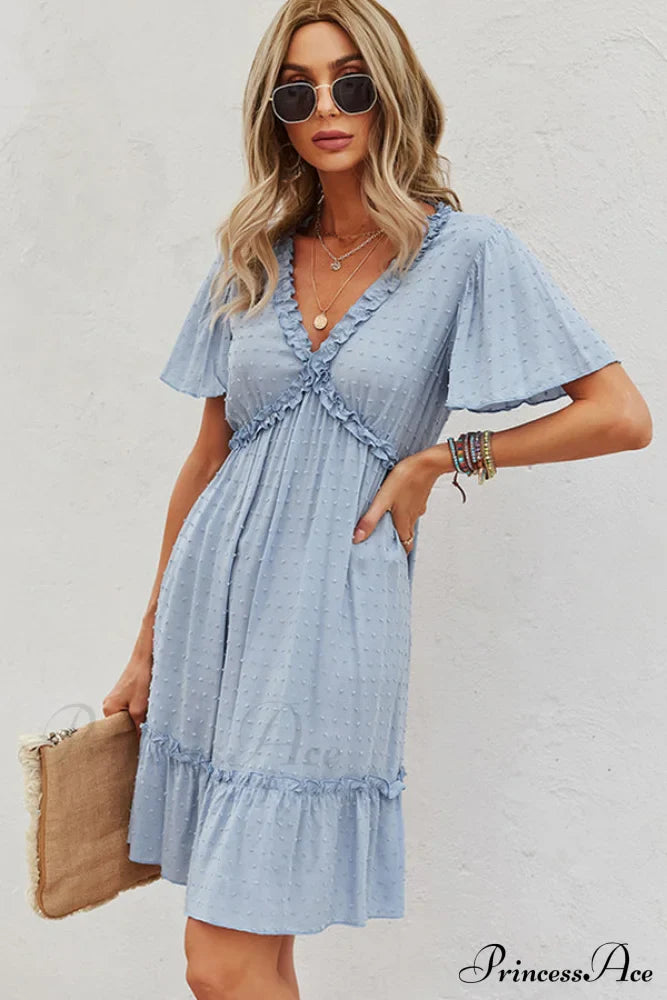 Halter Neck Cutout Trendy Front Solid Color Dress image 5