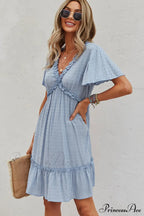 Halter Neck Cutout Trendy Front Solid Color Dress image 4