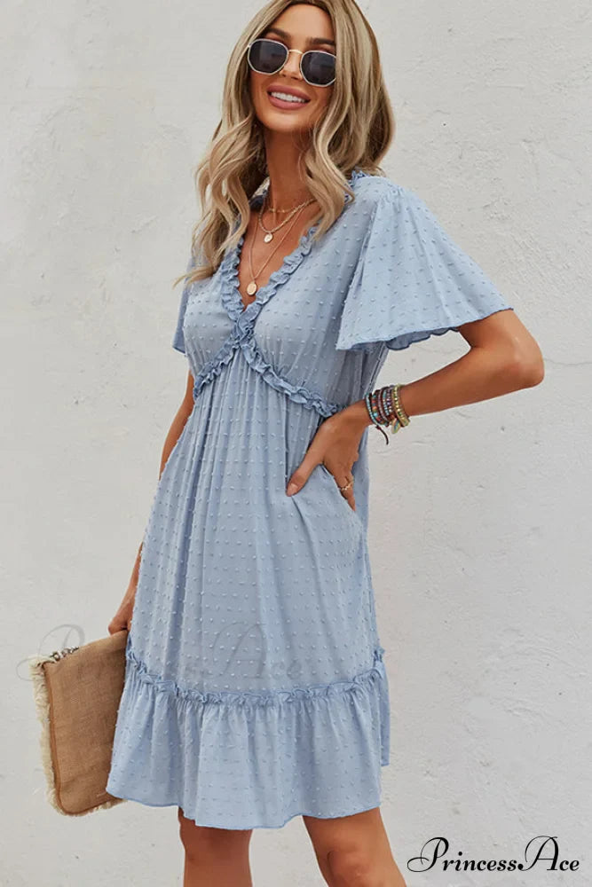 Halter Neck Cutout Trendy Front Solid Color Dress image 4