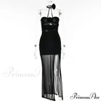 Halter Neck Out Backless Maxi Dress image 6