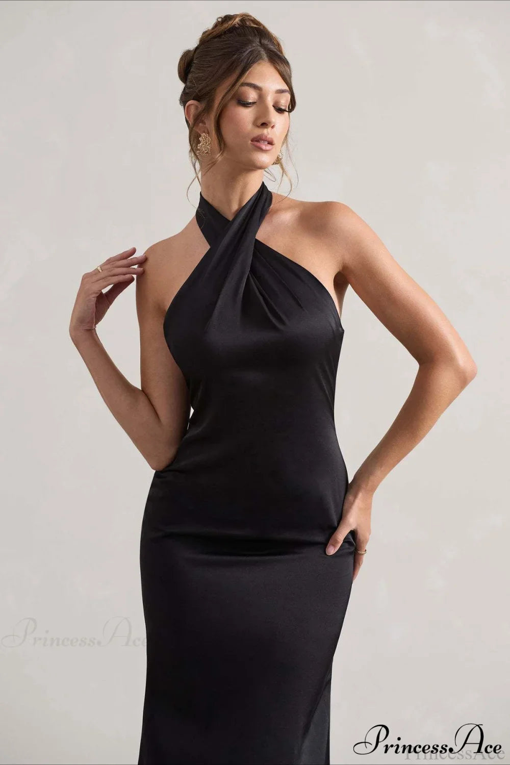 Halter Neck Sheath Formal Party Dress image 3