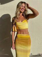 Halter Neck Sleeveless Crop Top Waist Bodycon Sexy Beach Mini Dress image 1