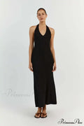 Halter Plunge V Neck Dress image 6