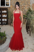 Halter Spliced Fishtail Maxi Dress image 1