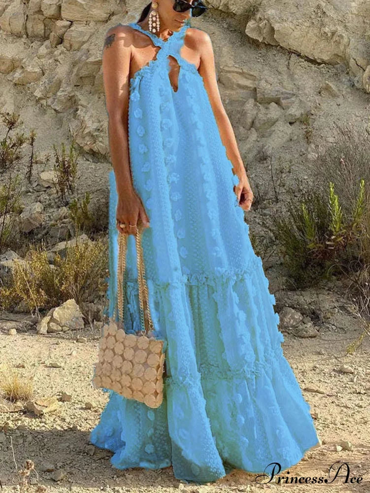 Halter Tassel Graceful Boho Dress image 9