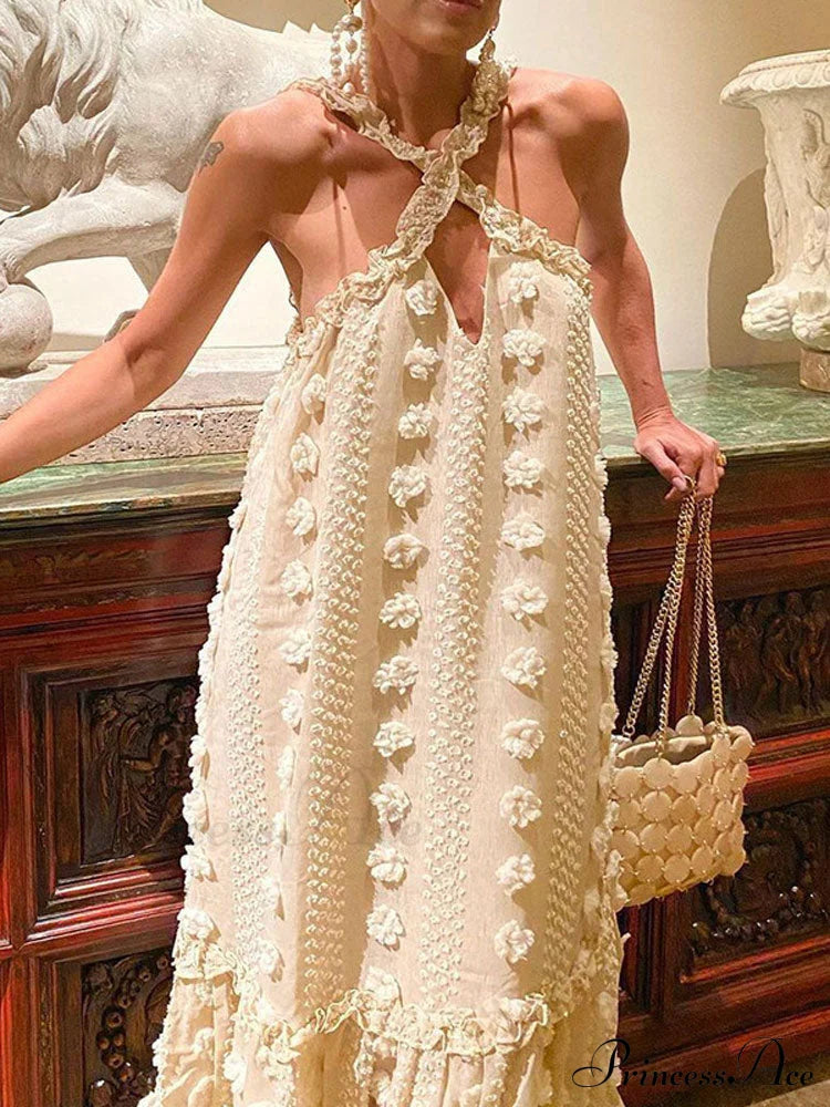 Halter Tassel Graceful Boho Dress image 6