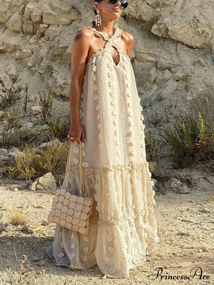Halter Tassel Graceful Boho Dress image 2