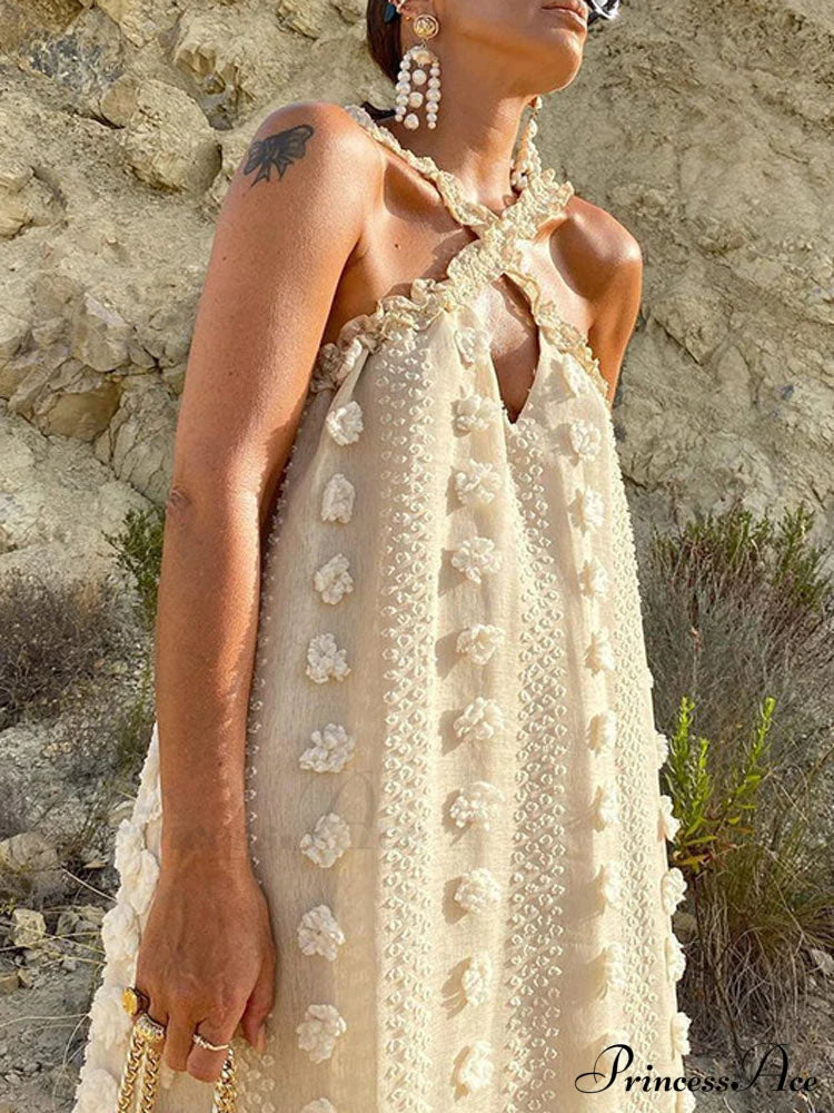 Halter Tassel Graceful Boho Dress image 4