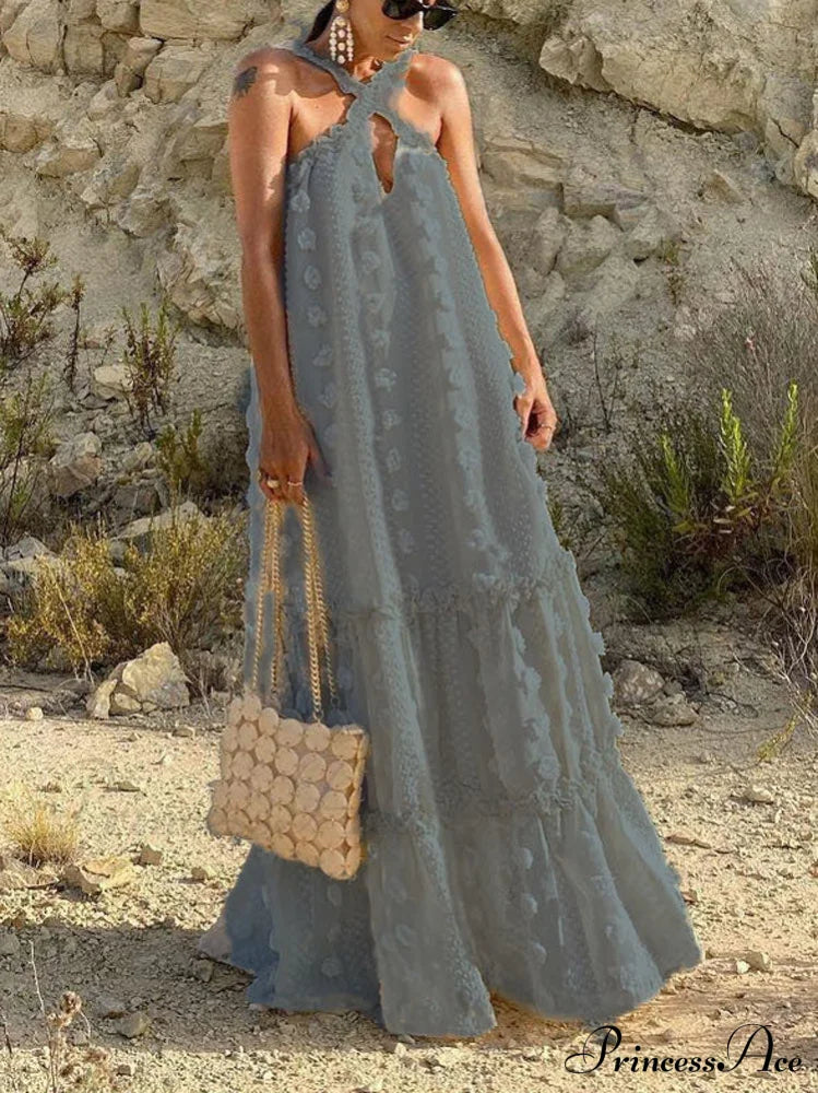 Halter Tassel Graceful Boho Dress image 11