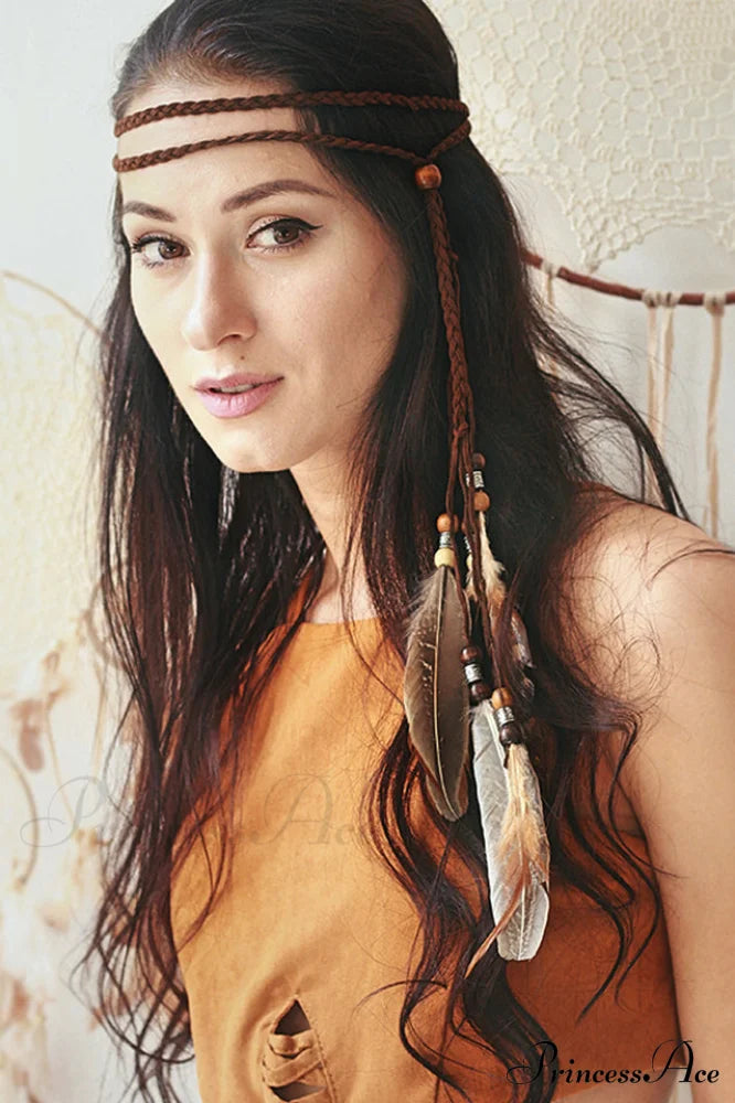 Handmade Bohemian Stylish Feather Headband image 2