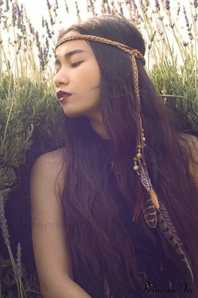 Handmade Bohemian Stylish Feather Headband image 4
