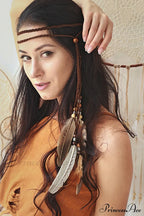 Handmade Bohemian Stylish Feather Headband image 1