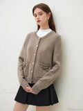 Handmade Bow Knit Brown Cardigan image 1