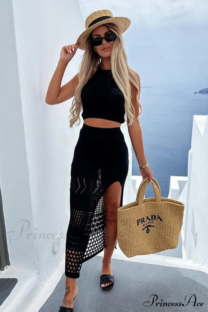 Hannah Knit Crop Charming Top + Skirt Set image 9