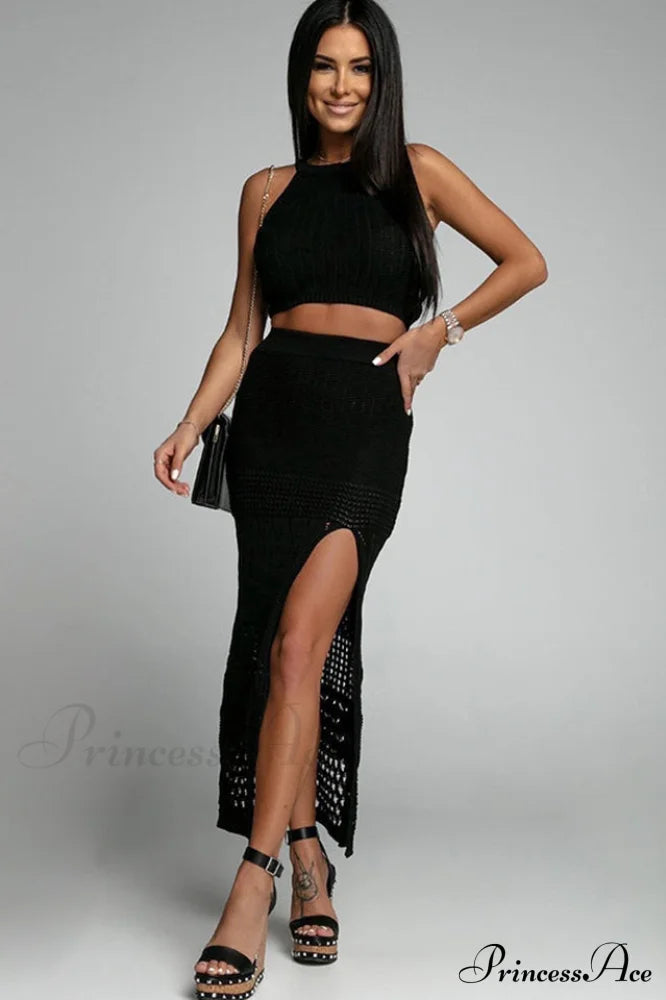 Hannah Knit Crop Charming Top + Skirt Set image 11