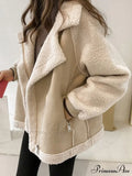 Harajuku Faux Leather Fur Patchwork Coat image 1