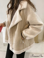 Harajuku Faux Leather Fur Patchwork Coat image 1