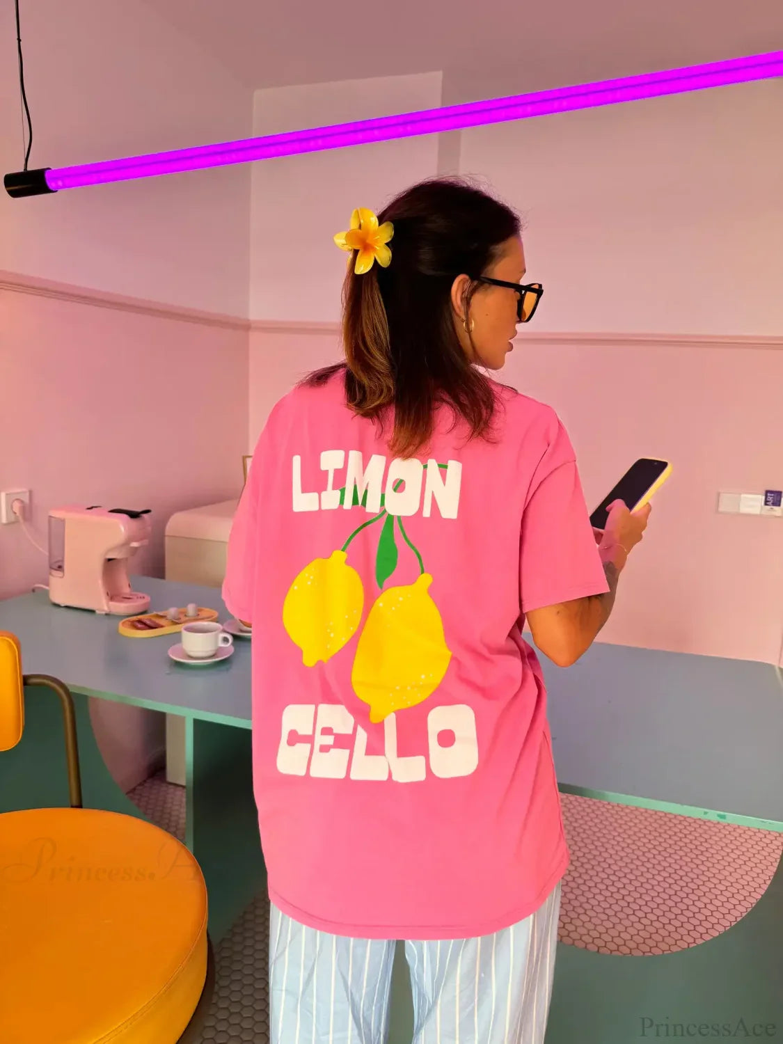 Harajuku Gothic Limoncello Graphic T-shirt image 1