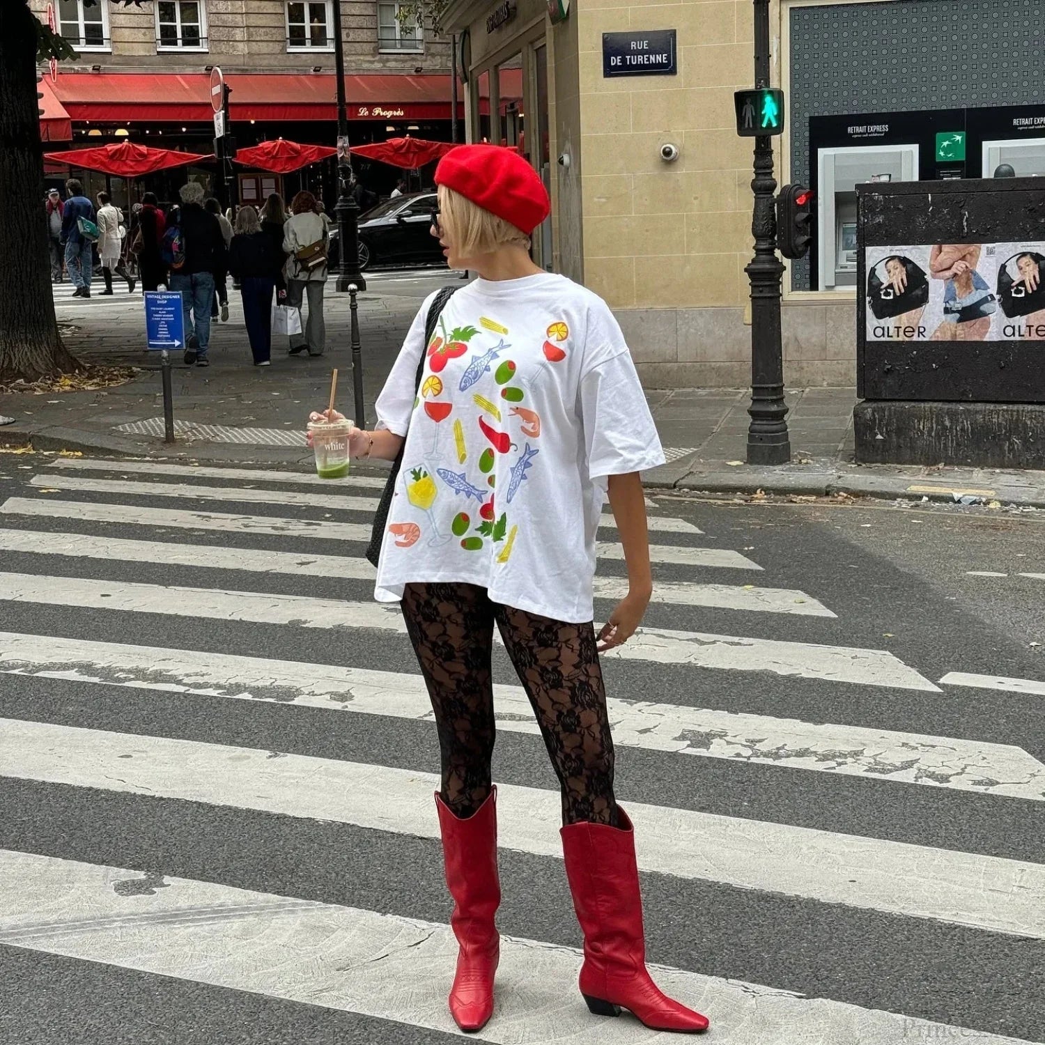 Harajuku Gothic Simple Icon Graphic T-shirt image 3