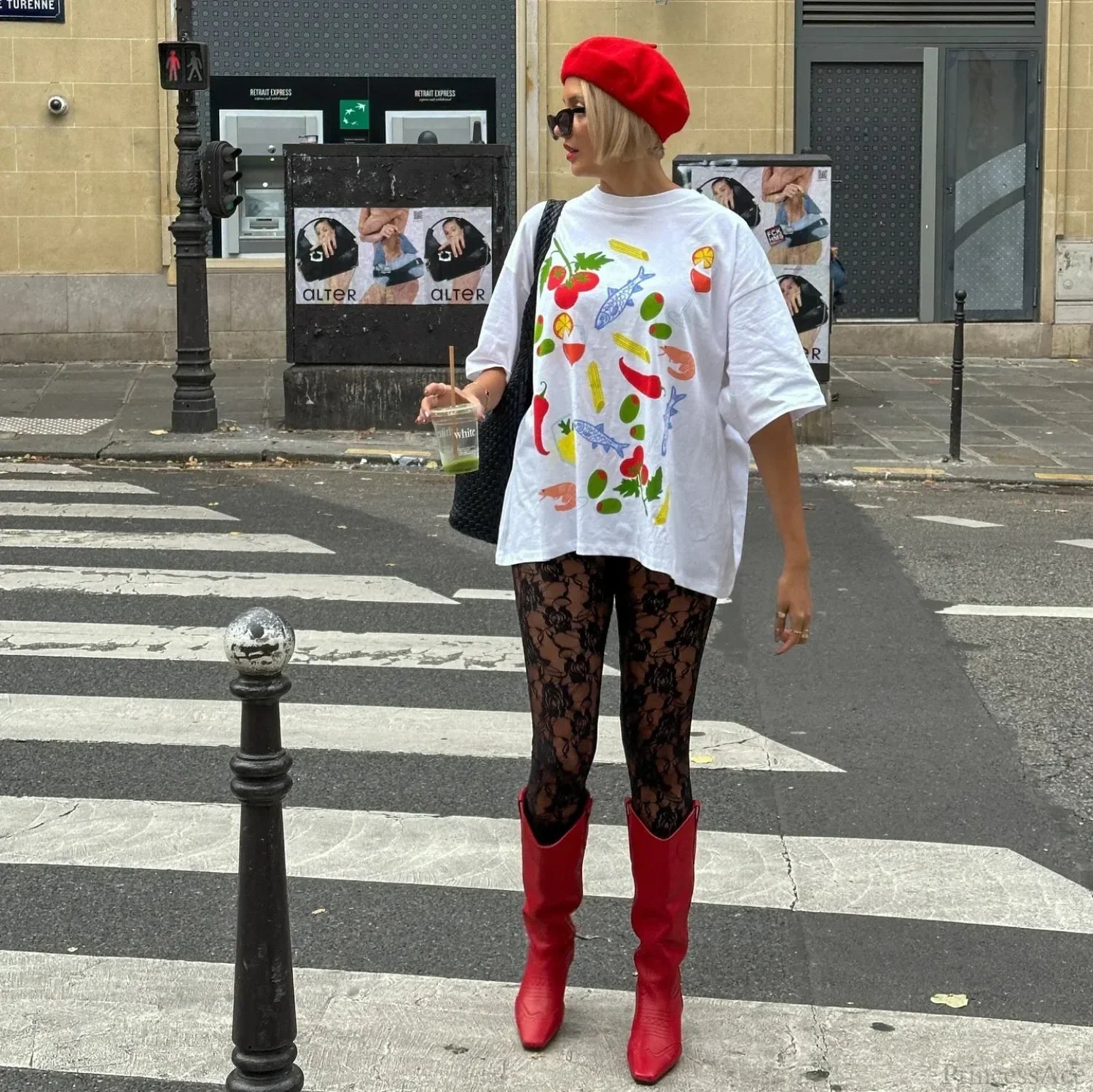 Harajuku Gothic Simple Icon Graphic T-shirt image 5