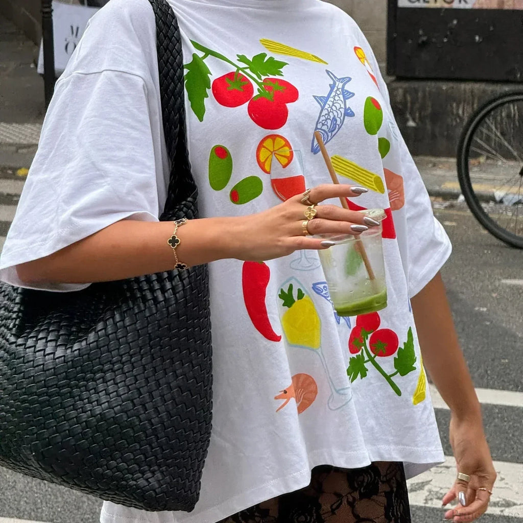 Harajuku Gothic Simple Icon Graphic T-shirt image 2