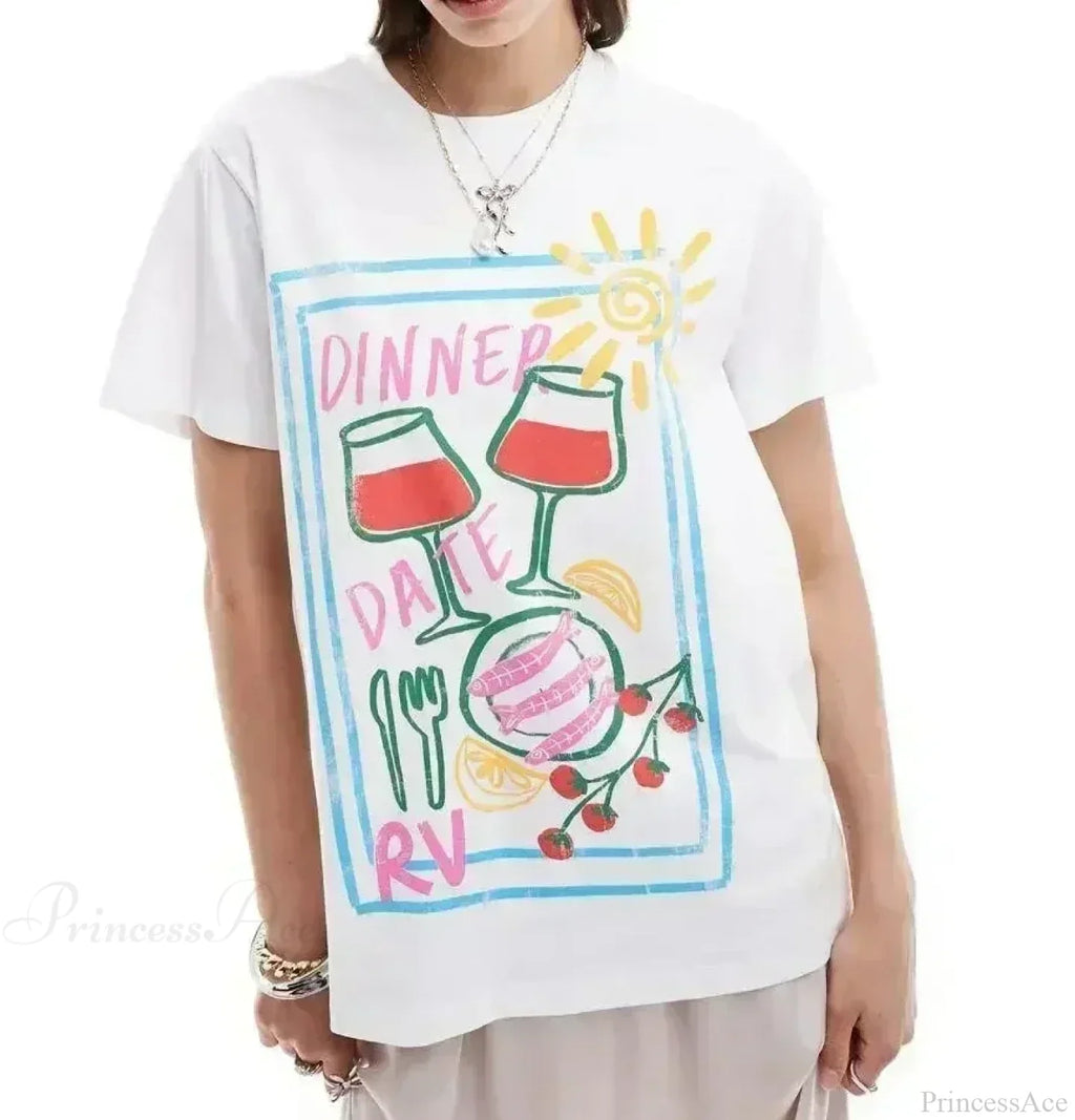 Harajuku Gothic Simple Icon Graphic T-shirt image 12