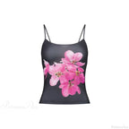 Harajuku Graphic Print Mesh Sheer Backless Aesthetic Spaghetti Strap Crop Top image 8