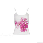 Harajuku Graphic Print Mesh Sheer Backless Aesthetic Spaghetti Strap Crop Top image 13