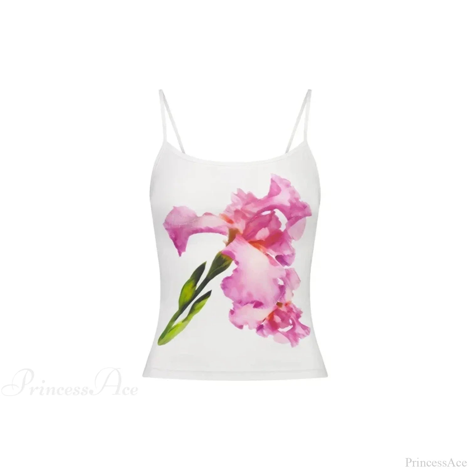 Harajuku Graphic Print Mesh Sheer Backless Aesthetic Spaghetti Strap Crop Top image 14