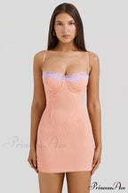 Harper Sorbet Lace Charming Trimmed Mini Dress image 1