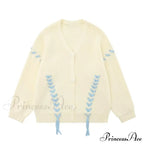 Heart Buttons Ribbion Charming Lace Up Cardigan image 5