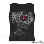 Heart Print Graceful White Crop Top image 4