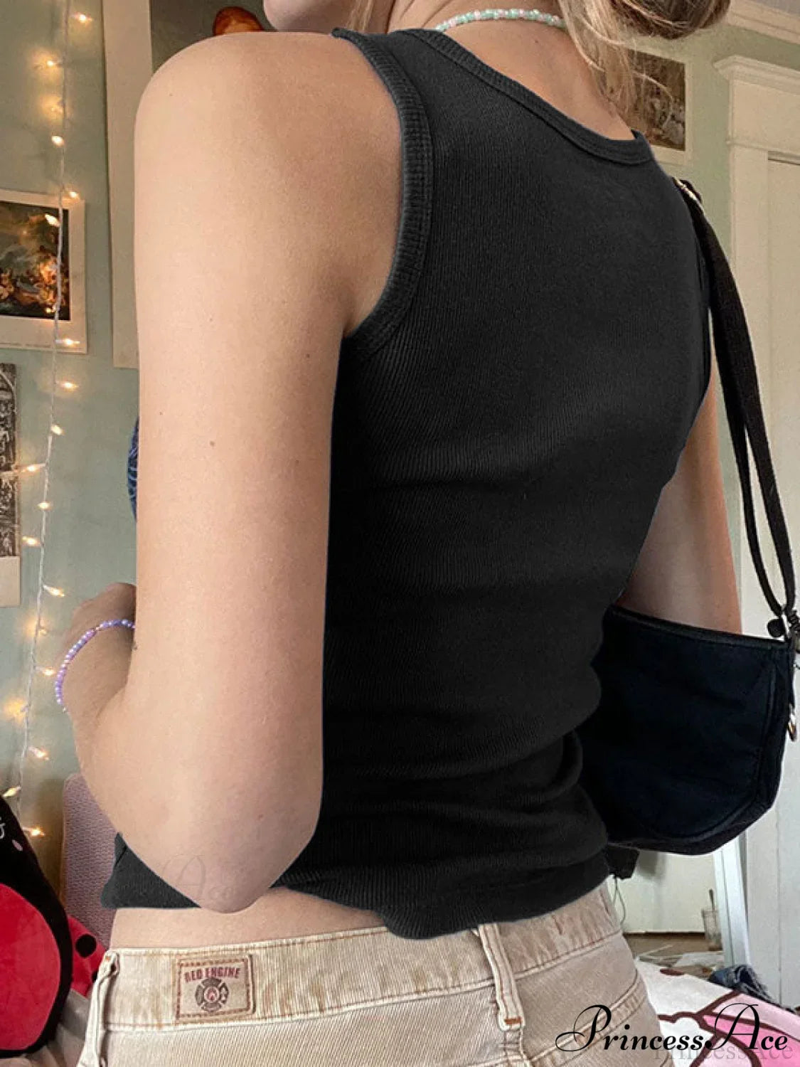 Heart Print Graceful White Crop Top image 3