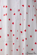 Heart Print Puff Sleeve Cotton Dress image 8