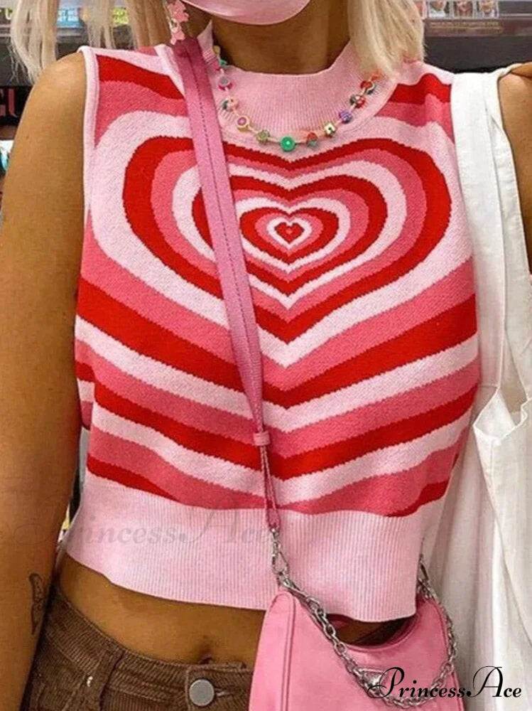 Heart Rhinestone Crop Tank image 2