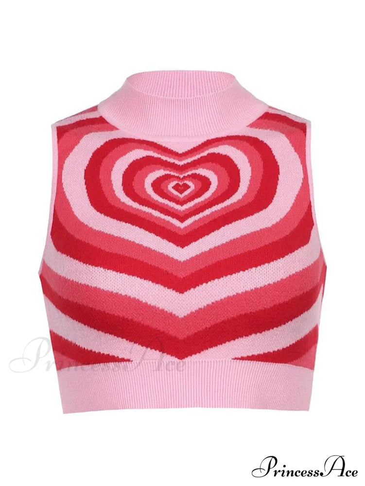 Heart Rhinestone Crop Tank image 4