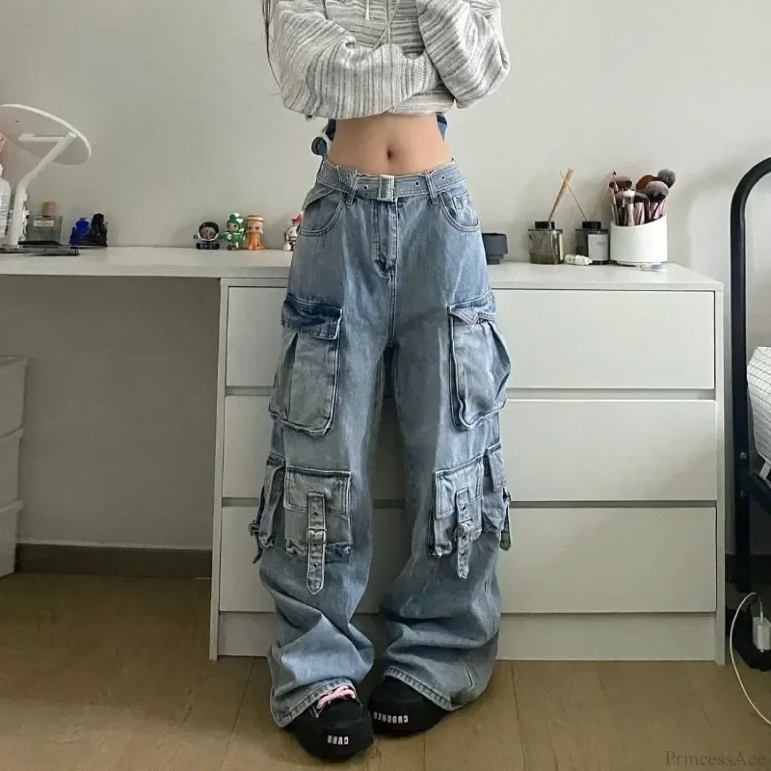 Heavy Industry Cargo Jeans Women Pants image 2