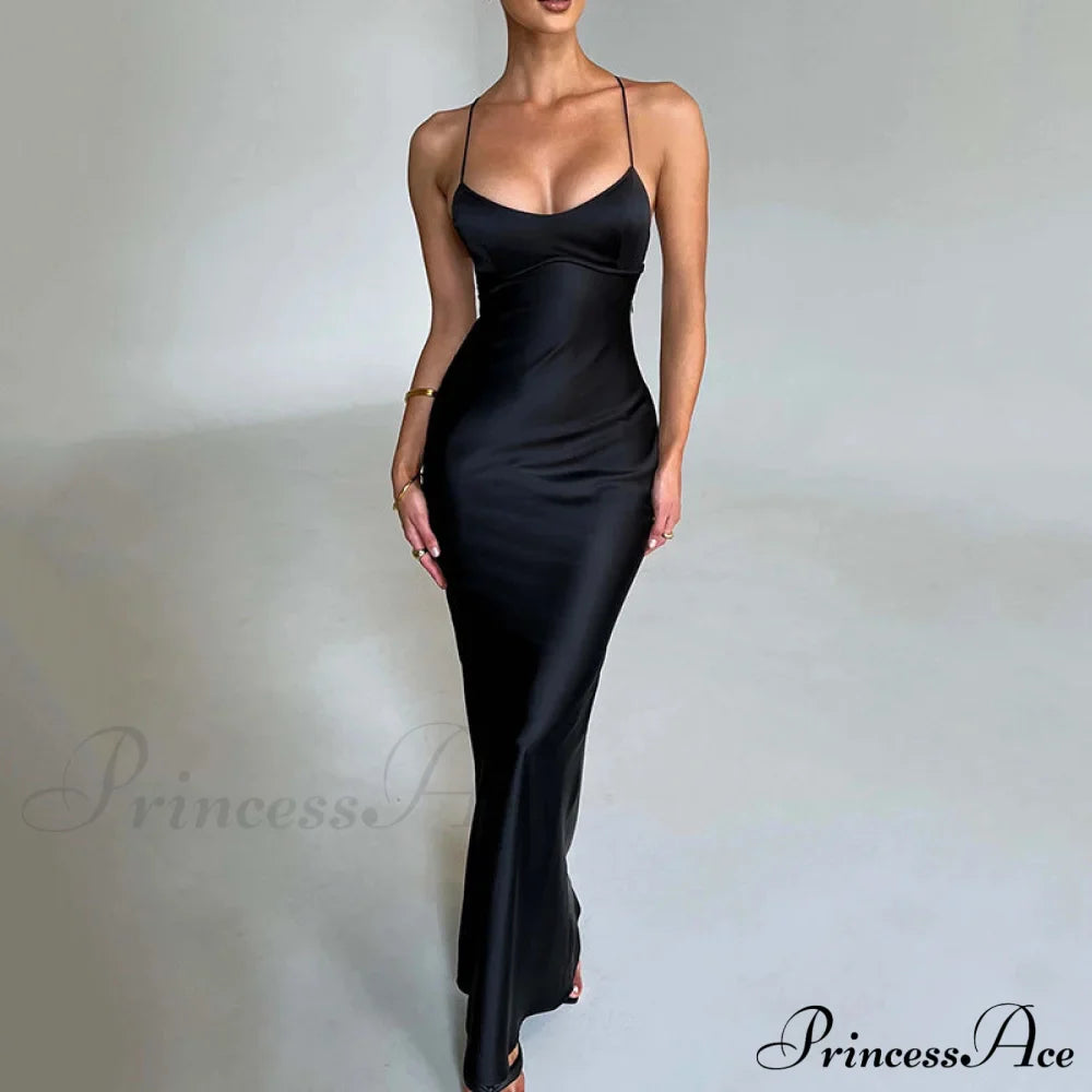 Heidi Formal Stylish Satin Lattice Dress image 8