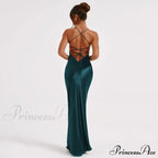 Heidi Formal Stylish Satin Lattice Dress image 6