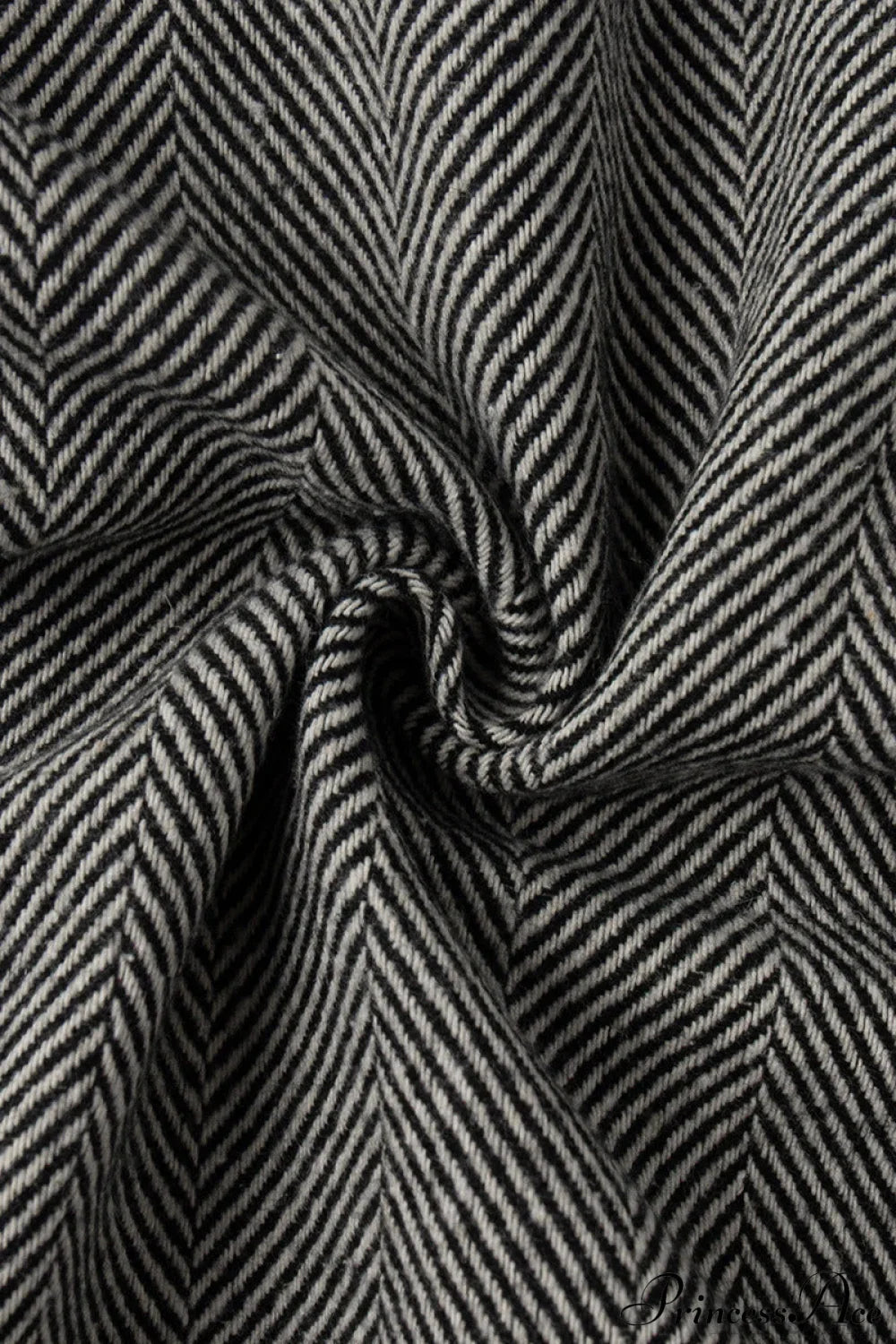 Herringbone Stand Collar Zip Pocket Coat image 4