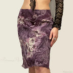 HEYounGIRL Vintage Mesh Purple Skirt Low Waist Aesthetic Outfits image 2