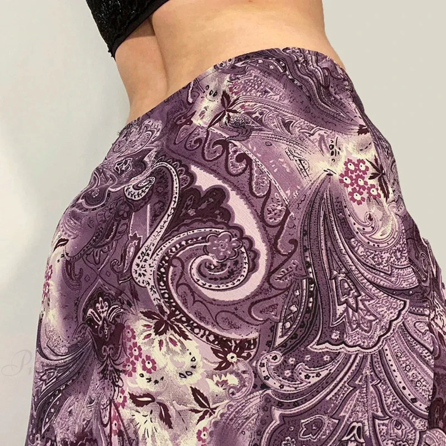 HEYounGIRL Vintage Mesh Purple Skirt Low Waist Aesthetic Outfits image 3