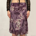 HEYounGIRL Vintage Mesh Purple Skirt Low Waist Aesthetic Outfits image 1